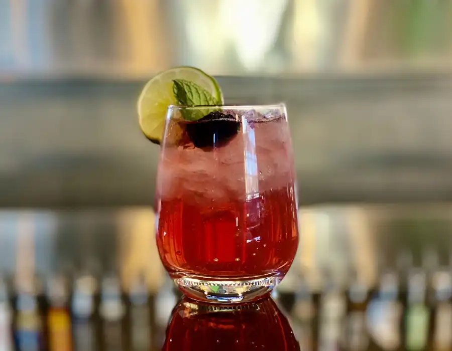 Tasty raspberry cocktail